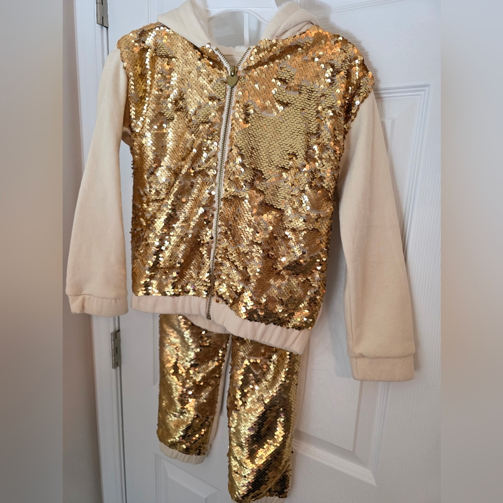 Sparkling Gold Sequin Kids Set